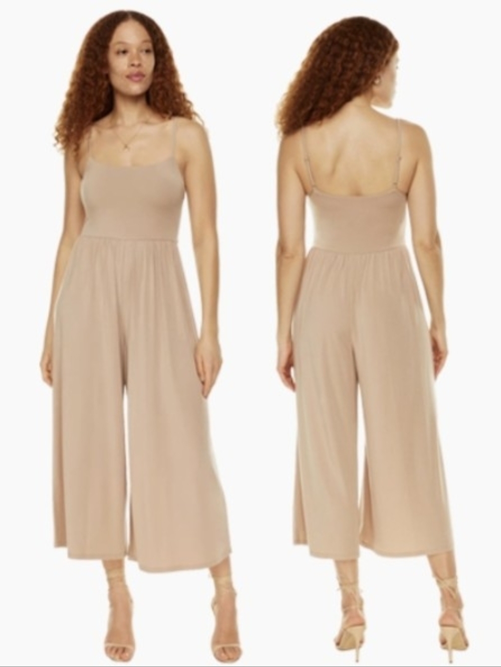 Aritzia Wilfred Market Jumpsuit Beige Medium Size 8